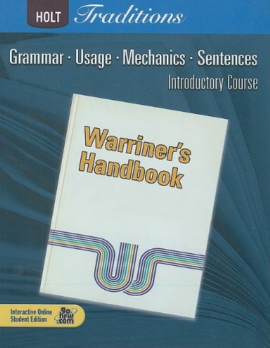 Stock image for Holt Traditions Warriner's Handbook: Student Edition Grade 6 Introductory Course 2008 for sale by ThriftBooks-Dallas