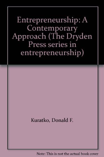 Beispielbild fr Entrepreneurship: A Contemporary Approach (The Dryden Press series in entrepreneurship) zum Verkauf von Wonder Book