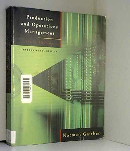 Beispielbild fr Production and Operations Management: A Problem-solving and Decision-making Approach zum Verkauf von AwesomeBooks