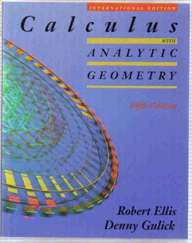 Beispielbild fr Calculus with Analytic Geometry zum Verkauf von Better World Books Ltd