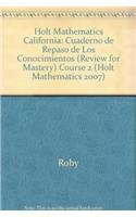 Stock image for Holt Mathematics California: Cuaderno de Repaso de los Conocimientos (Review for Mastery) Course 2 for sale by Iridium_Books