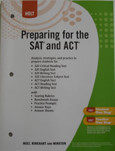 Imagen de archivo de Elements of Language: Prep for SAT/ACT workbook Grades 11-12 a la venta por BooksRun