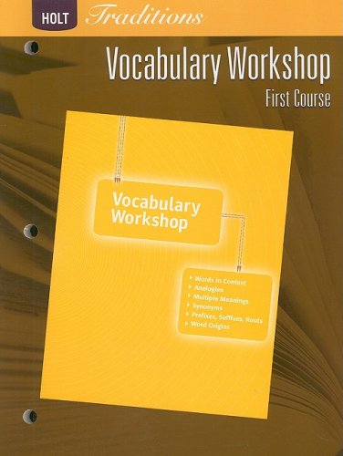 Stock image for Holt Traditions: Vocabulary Workshop: Student Edition First Course for sale by Iridium_Books