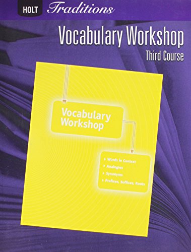 Stock image for Holt Traditions: Vocabulary Workshop: Student Edition Third Course for sale by SecondSale