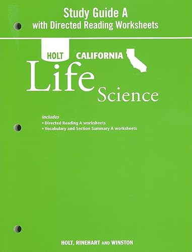 Stock image for Holt Science & Technology California: Study Guide A With Directed Reading Worksheets Grade 7 Life Science for sale by SecondSale