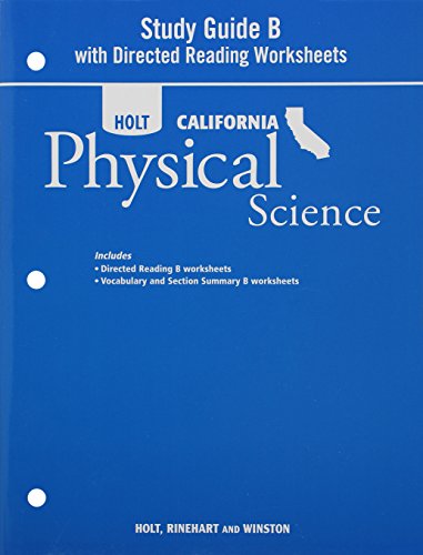 Imagen de archivo de Holt Science & Technology: Study Guide B with Directed Reading Worksheets Grade 8 Physical Science a la venta por Wrigley Books