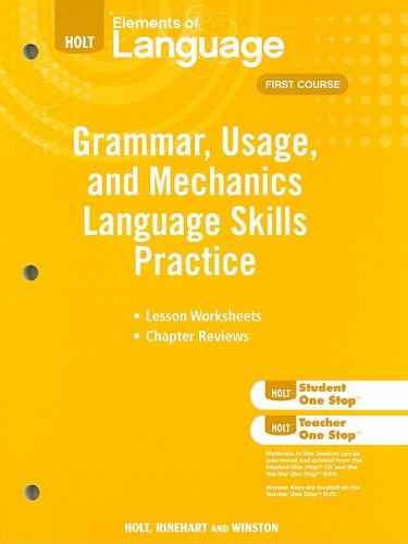 Stock image for Elements of Language: Grammar Usage and Mechanics Language Skills Practice Grade 7 for sale by BooksRun