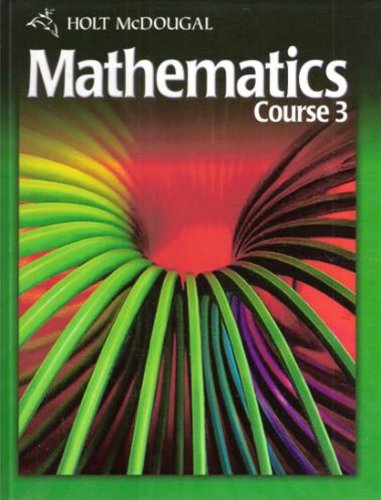Imagen de archivo de Holt McDougal Mathematics, Course 3, Student Edition a la venta por HPB-Red