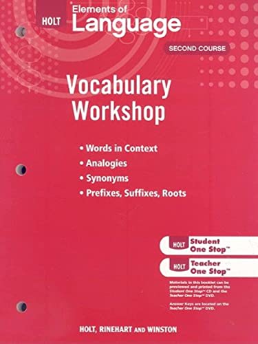 9780030994807: Elements of Language, Grade 8 Vocabulary Workshop: Holt Traditions Vocabulary Workshop Second Course (Vocab Workshop 2009)