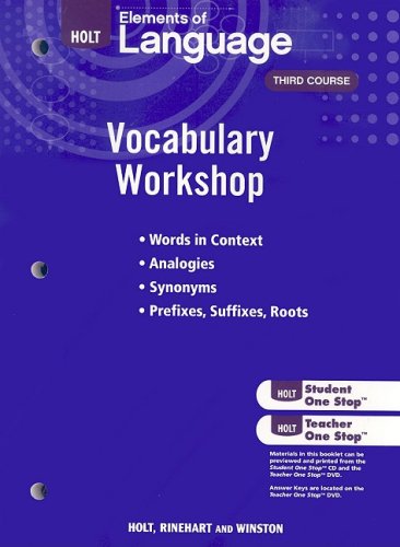 9780030994814: Holt Traditions Vocabulary Workshop: Vocabulary Workshop: Holt Traditions Vocabulary Workshop Third Course (Vocab Workshop 2009)