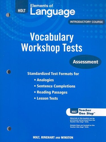 Stock image for Holt Traditions Vocabulary Workshop: Vocabulary Workshop Tests ; 9780030994852 ; 0030994853 for sale by APlus Textbooks