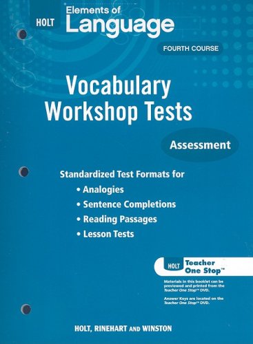 Stock image for Holt Traditions Vocabulary Workshop: Vocabulary Workshop Tests for sale by Allied Book Company Inc.