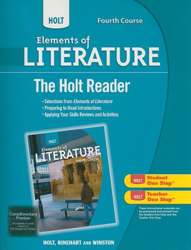 Imagen de archivo de Holt Elements of Literature Fourth Course the Holt Reader a la venta por Ergodebooks