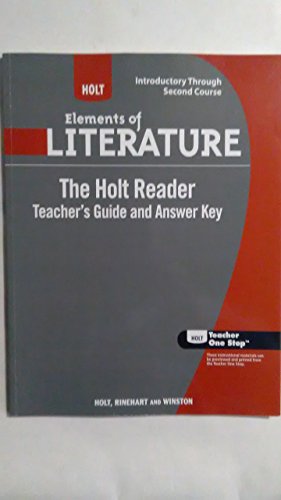 Imagen de archivo de Elements of Literature: The Hold Reader (Teacher's Guide and Answer Key) Introductory Through Second Course a la venta por Nationwide_Text