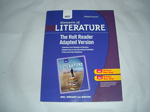 Beispielbild fr Holt Elements Of Literature: The Holt Reader, Adapted Version Third Course ; 9780030996429 ; 0030996422 zum Verkauf von APlus Textbooks