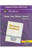 9780030997044: Holt Traditions Warriner's Handbook: Language and Sentence Skills Practice Third Course Grade 9