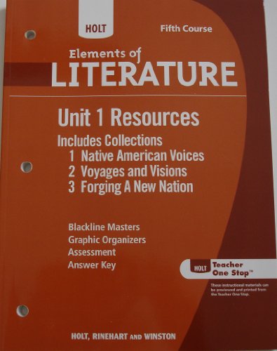 Stock image for Holt Elements of Literature: Unit 1 Resources Grade 11 for sale by Iridium_Books