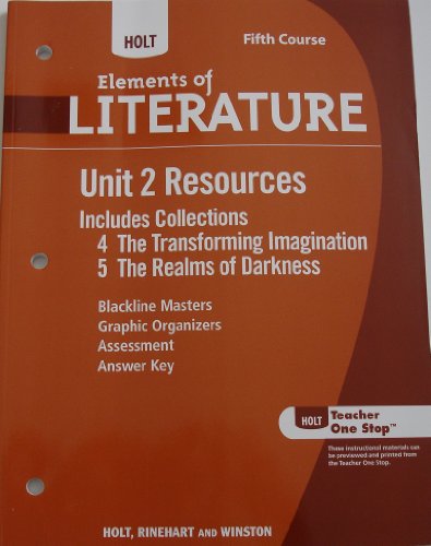 Stock image for Holt Elements of Literature: Unit 2 Resources Grade 11 for sale by Iridium_Books