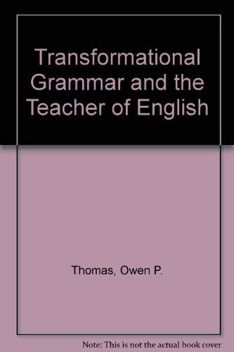 9780039100414: Transformational Grammar and the Teacher of English