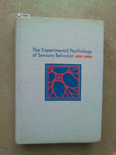 Beispielbild fr Experimental Psychology of Sensory Behaviour zum Verkauf von Anybook.com