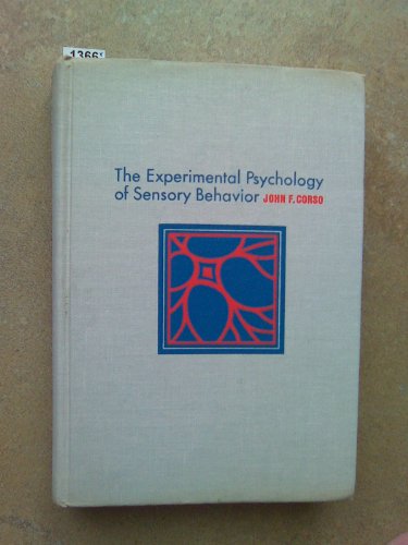 9780039100582: Experimental Psychology of Sensory Behaviour