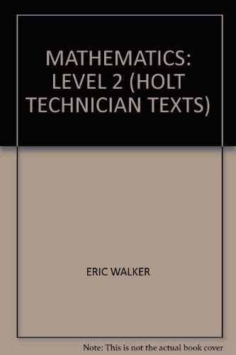 9780039103439: Mathematics: Level 2 (Holt technician texts)