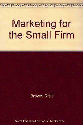 Beispielbild fr Marketing for the Small Firm zum Verkauf von AwesomeBooks