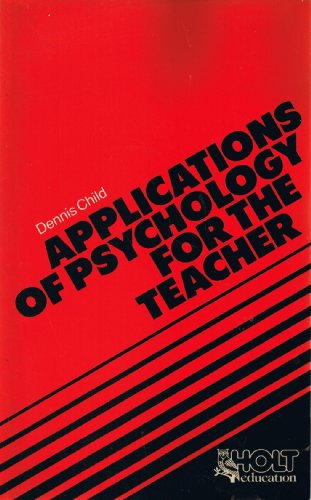 Beispielbild fr Psychology and the Teacher: Applications zum Verkauf von AwesomeBooks