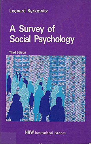 9780039107093: Survey of Social Psychology