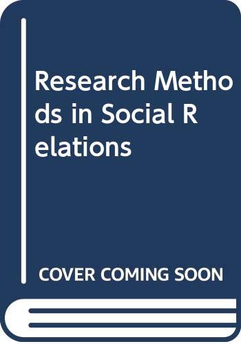 Stock image for Research Methods in Social Relations for sale by ThriftBooks-Dallas