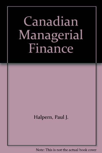 9780039219932: Canadian Managerial Finance