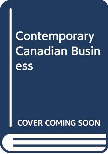 9780039226558: Contemporary Canadian Business
