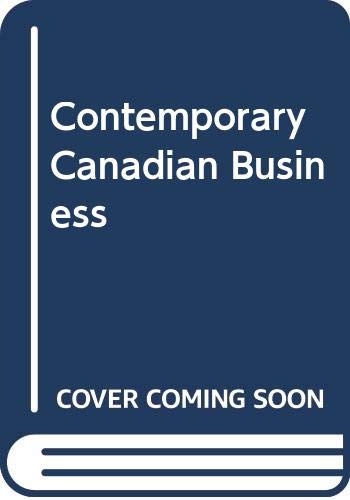 Imagen de archivo de Contemporary Canadian Business a la venta por HPB-Red