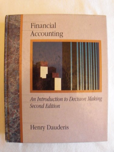 9780039226725: Financial Accounting-An Introduction to Decision Making