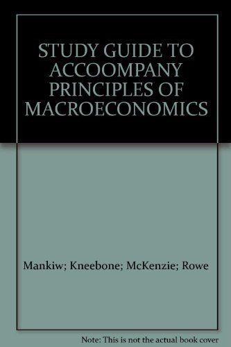 9780039227203: STUDY GUIDE TO ACCOOMPANY PRINCIPLES OF MACROECONOMICS