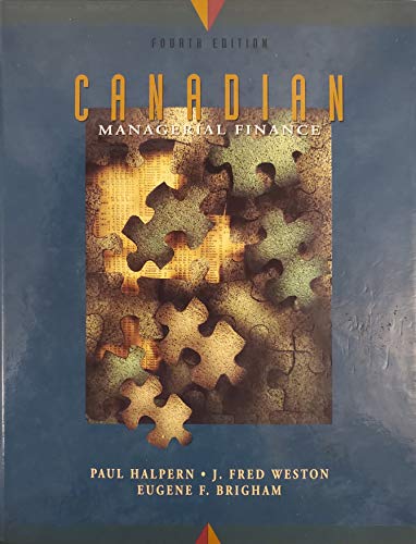 Beispielbild fr Canadian Managerial Finance zum Verkauf von Better World Books