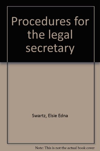 Stock image for Procedures for the legal secretary for sale by SecondSale