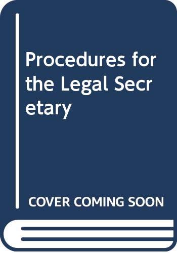 9780039266080: Procedures for the Legal Secretary