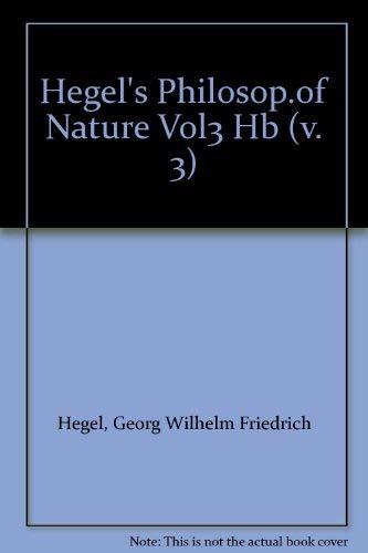 9780041000238: Philosophy of Nature: v. 3