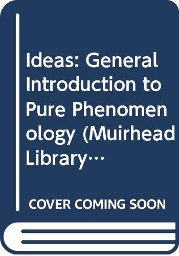 Stock image for Ideas : General Introduction to Pure Phenomenology for sale by Better World Books: West