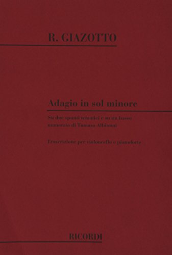 Stock image for ADAGIO IN SOL MIN. PER ARCHI E ORGANO VIOLONCELLE for sale by GF Books, Inc.