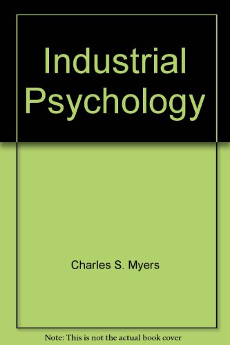 Stock image for Industrial Psychology for sale by AwesomeBooks