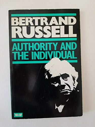 9780041700312: Authority and the Individual