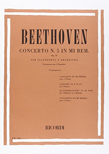 9780041814163: 5 concerti per pianoforte: n.5 in mi bem. op. 73 piano