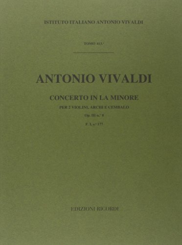 9780041910889: Concerti Per Vl. Archi E B.C.: Op.Iii N 8 Rv 522,