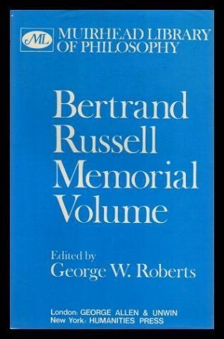 Imagen de archivo de Bertrand Russell Memorial Volume a la venta por J. HOOD, BOOKSELLERS,    ABAA/ILAB