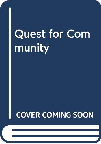 9780043000557: Quest for Community
