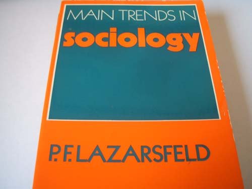 9780043010594: Main trends in sociology (Main trends in the social sciences, 1)