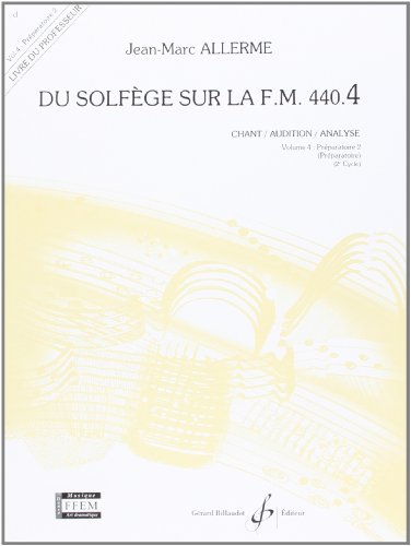 9780043052853: Du Solfege Sur la F.M. 440.4 - Chant/Audition/Analyse - Livre du Professeur