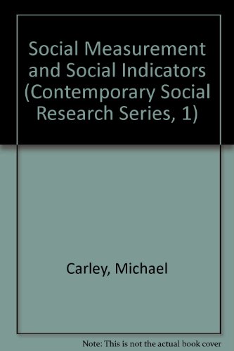 Beispielbild fr Social Measurement and Social Indicators : Issues of Policy and Theory zum Verkauf von Better World Books